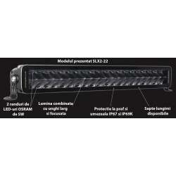 Proiector LED aerodinamic - 24 LED-uri OSRAM a cate 5W - Lungime 357 mm Proiector LED aerodinamic - 24 LED-uri OSRAM a cate 5W - Lungime 357 mm